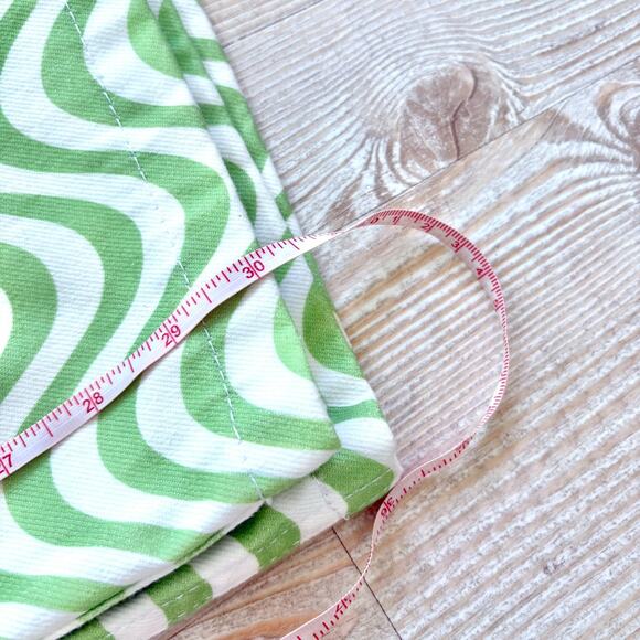 New The Ragged Priest Wave Print Straight Jeans | Lime White Size 36 - Picture 7 of 7